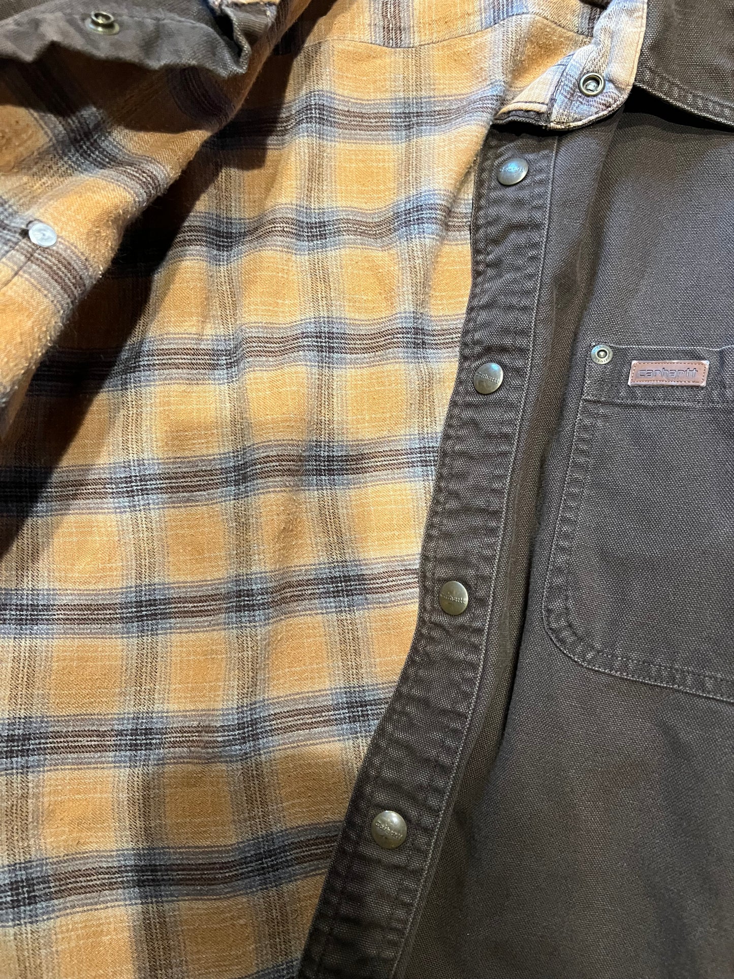 CARHARTT blanket lined button up barn jacket