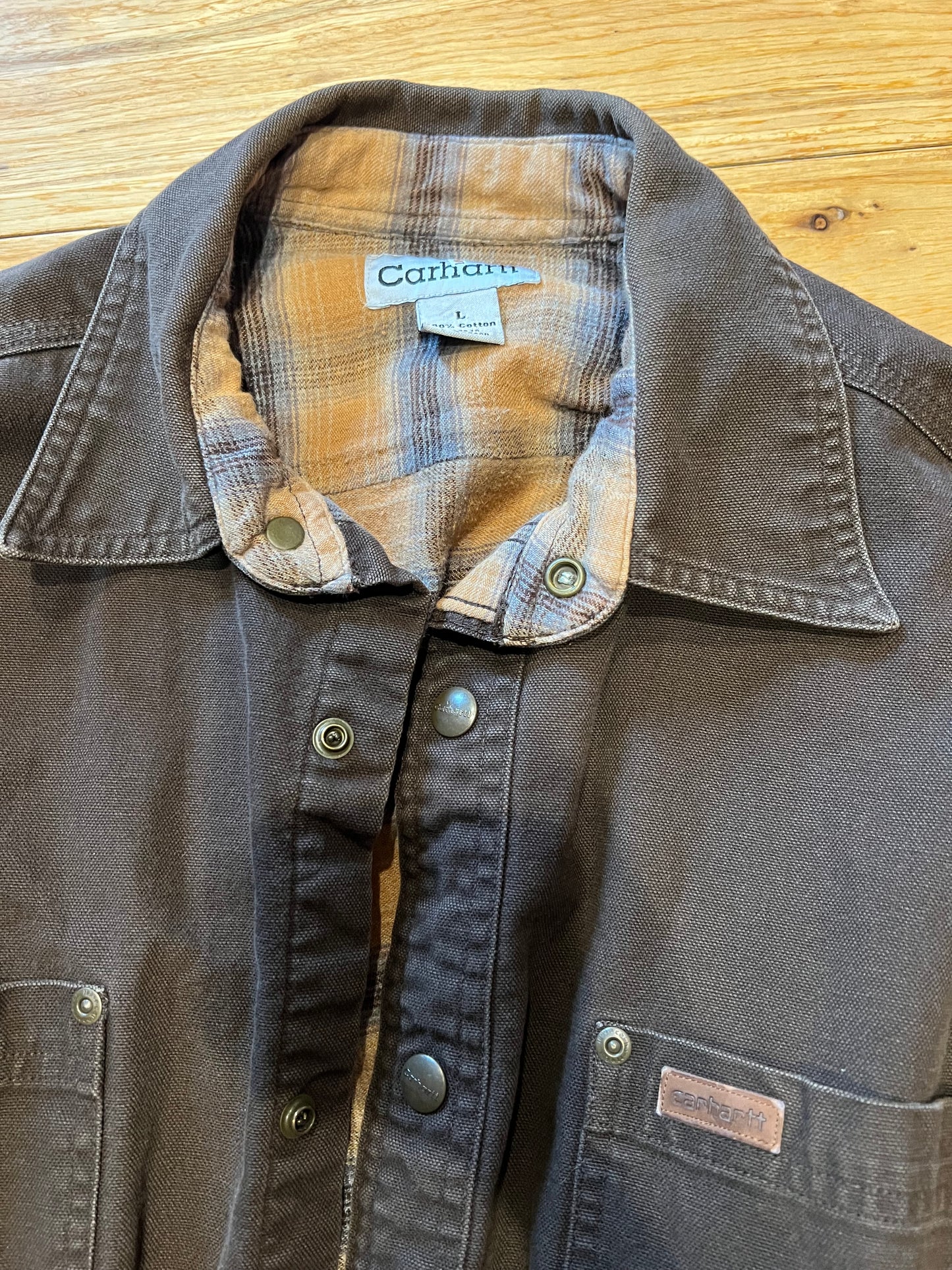 CARHARTT blanket lined button up barn jacket