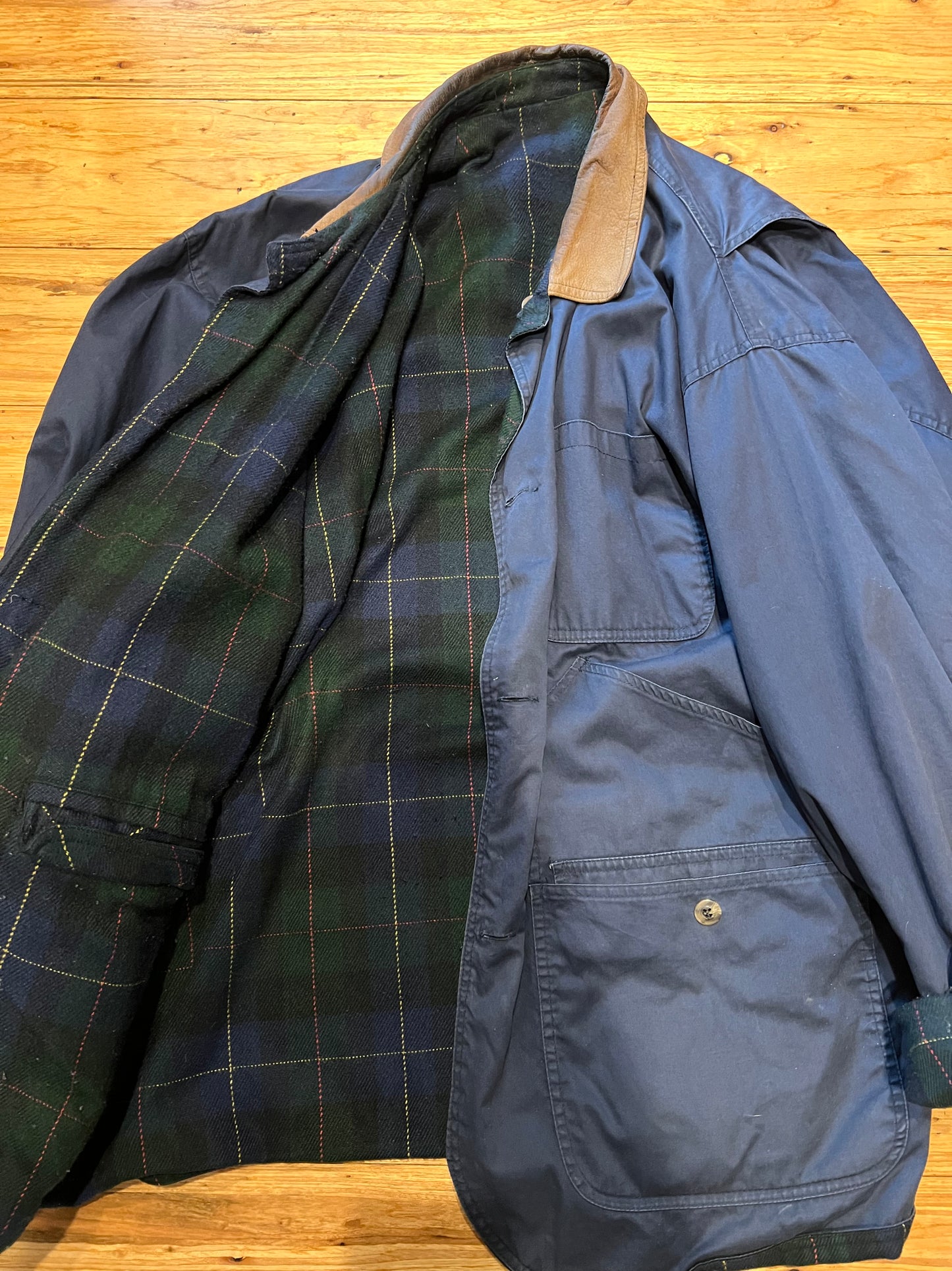 Reversible blanket lined barn jacket