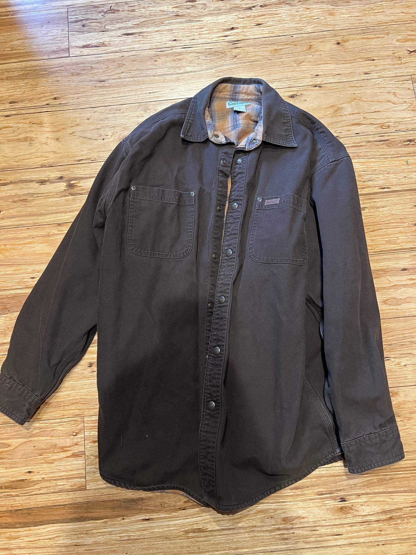 CARHARTT blanket lined button up barn jacket