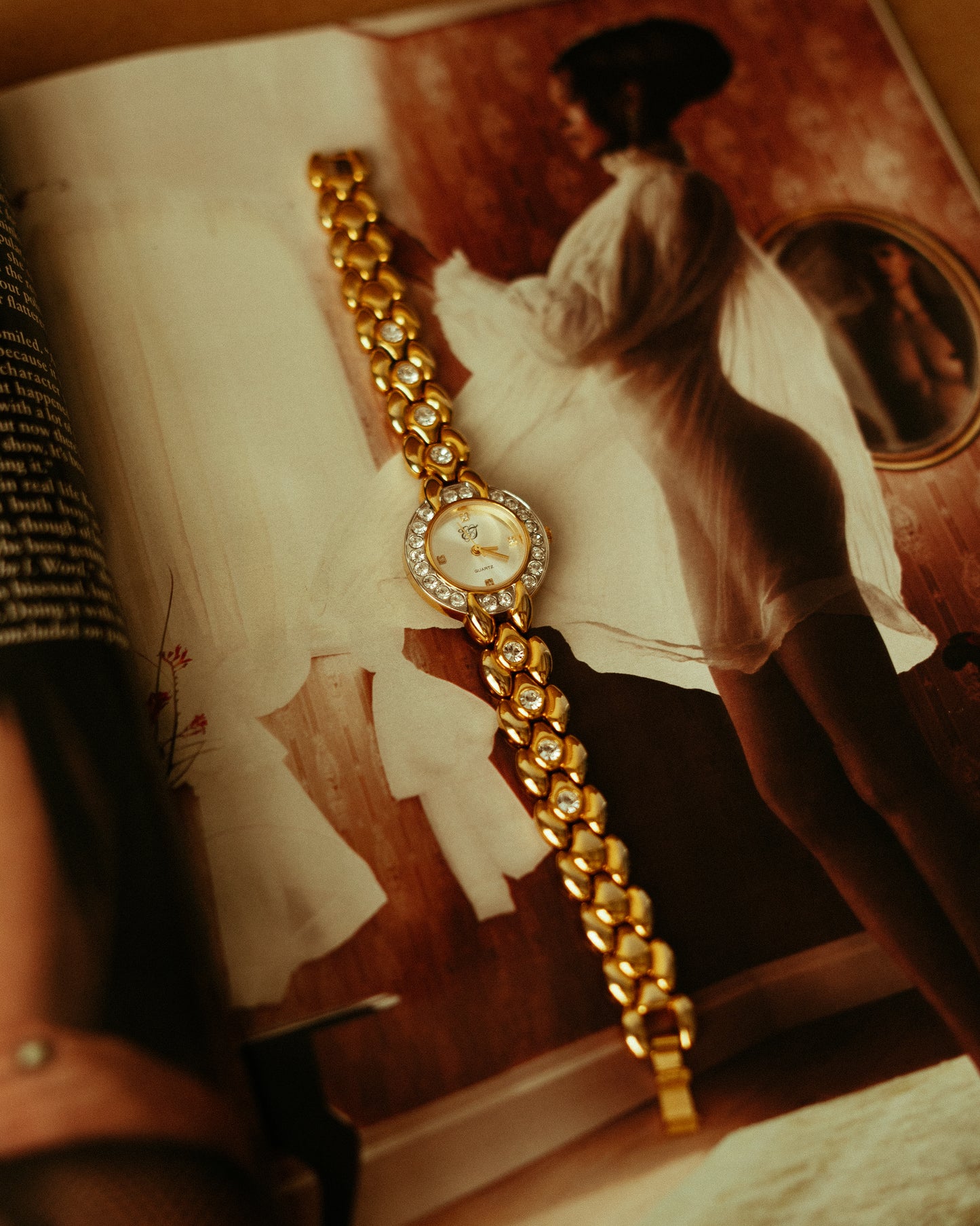 Vintage Quartz Diamond Watch