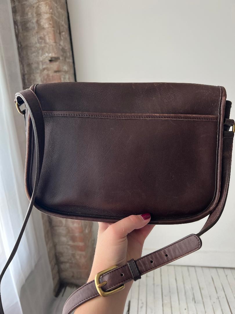 Vintage Coach 9790 Classic Cherry Brown Leather Crossbody