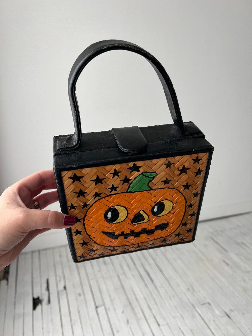 1970's Hand Painted Leather Purse