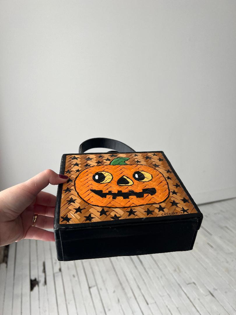 1970's Hand Painted Leather Purse