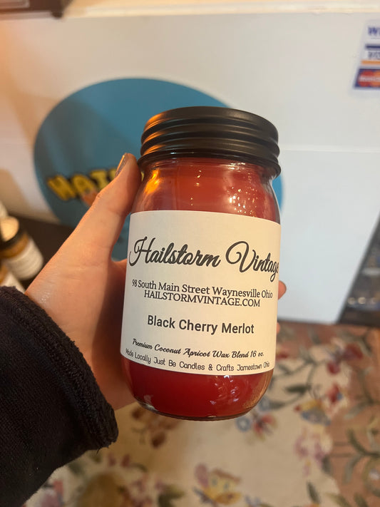 Black Cherry Merlot – Hailstorm 16 oz Crackling Wood Wick